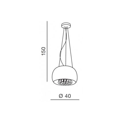 Azzardo AZ0699 - Plafondverlichting BURN 5x G9 / 40W / 230V