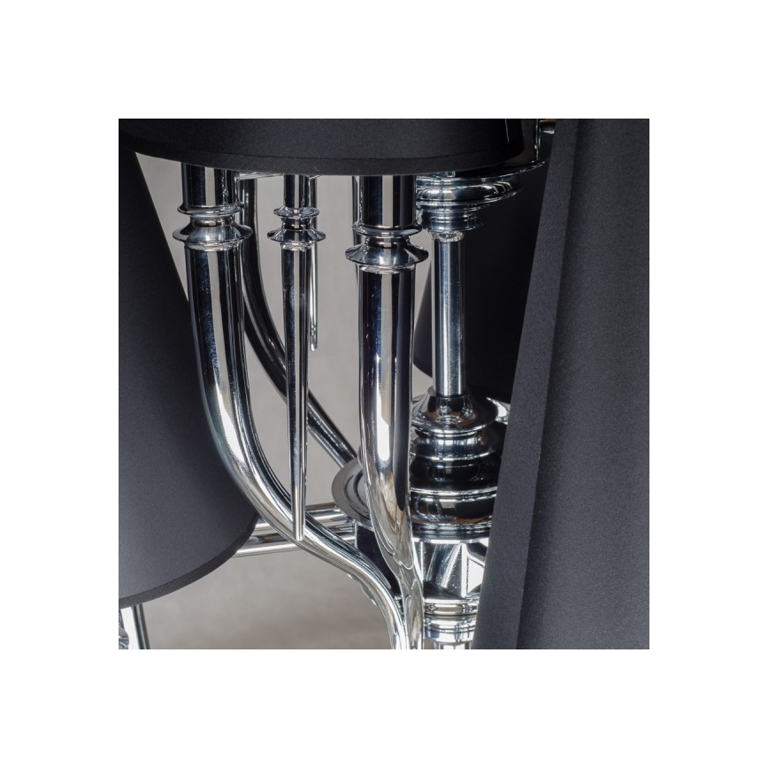 Azzardo AZ1417 - Hanglamp aan ketting DIABLO 12xE14/11W/230V zwart