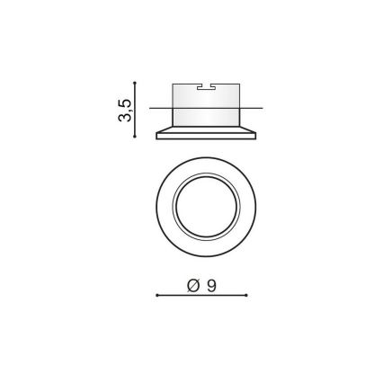 Azzardo AZ1482 - Inbouwlamp ADAMO 1xGU10/50W/230V