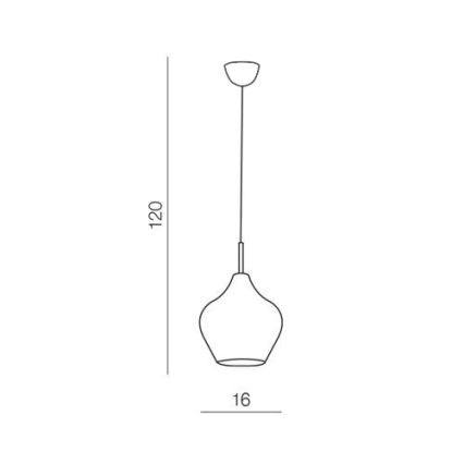 Azzardo AZ2148 - Hanglamp aan koord AMBER MILANO 1xG9/40W/230V