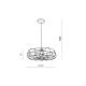 Azzardo AZ2532 - Hanglamp aan ketting FAN 5xE27/60W/230V