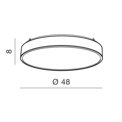 Azzardo AZ2716 - LED Plafondverlichting dimbaar COLLODI 1xLED/50W/230V + DO