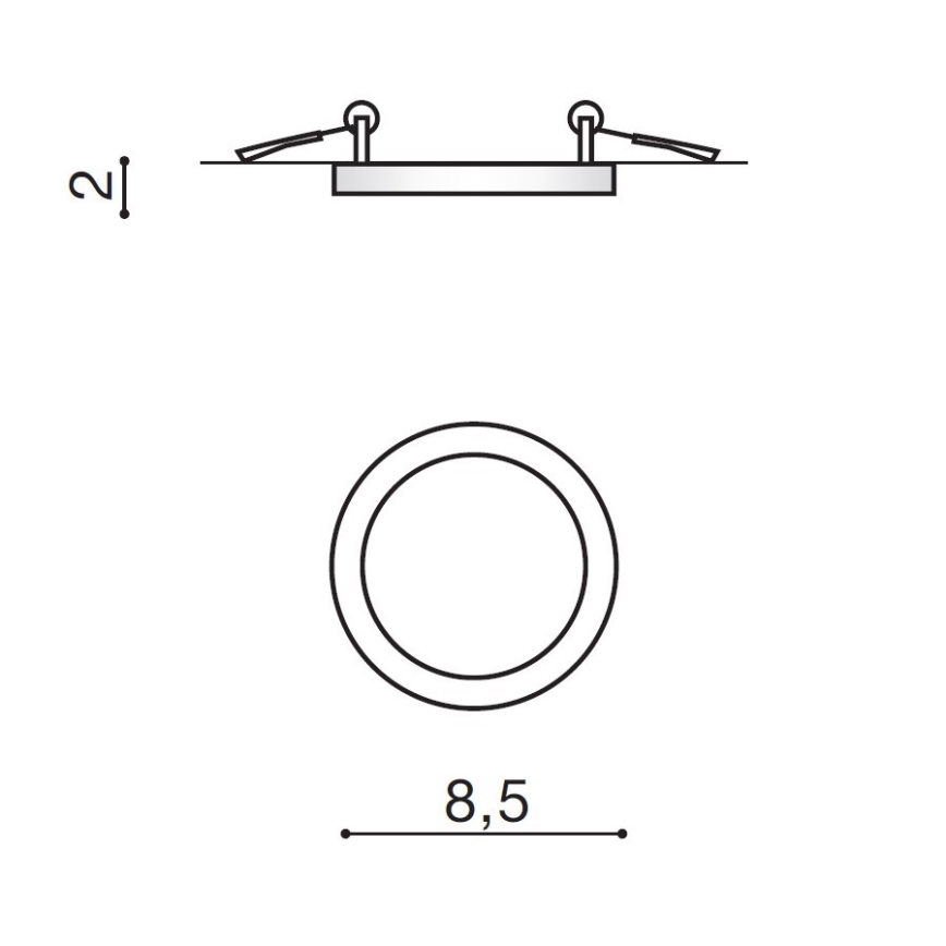 Azzardo AZ2835 - Hangende LED Badkamer plafond verlichting SLIM 1xLED/6W/230V IP44 CRI 90