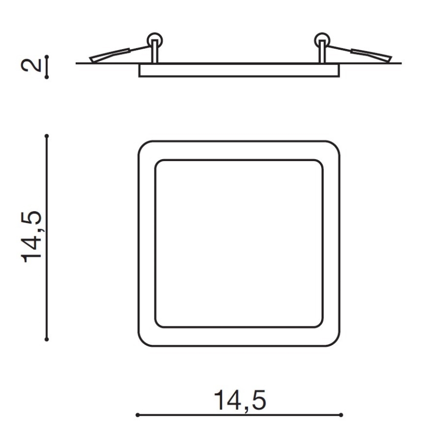 Azzardo AZ2836 - Hangende LED Badkamer plafond verlichting SLIM 1xLED/12W/230V IP44 CRI 90