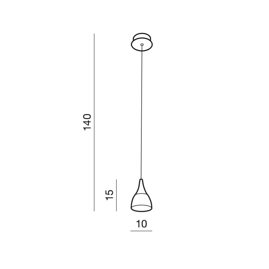 Azzardo AZ2847 - LED Hanglamp aan draad DALMATIA 1xLED/5W/230V