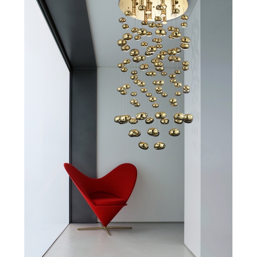 Azzardo AZ3073 - Hanglamp aan een koord LUVIA 9xGU10/40W/230V