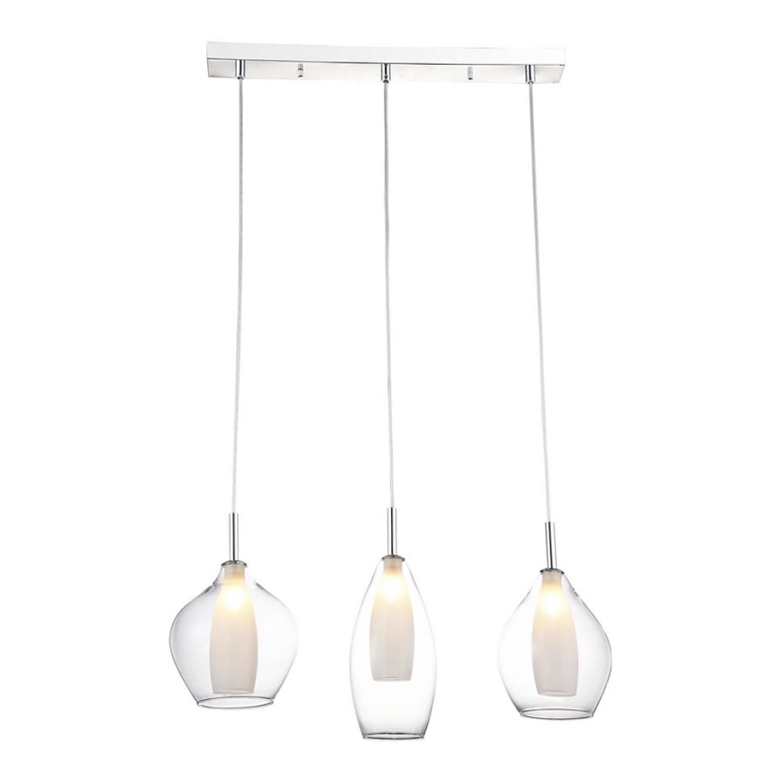 Azzardo AZ3075 - Hanglamp aan koord AMBER 3xG9/40W/230V