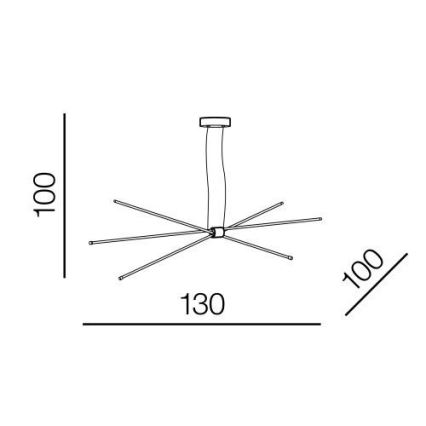 Azzardo AZ3135 - LED Hanglamp aan koord JAX LED/33W/230V