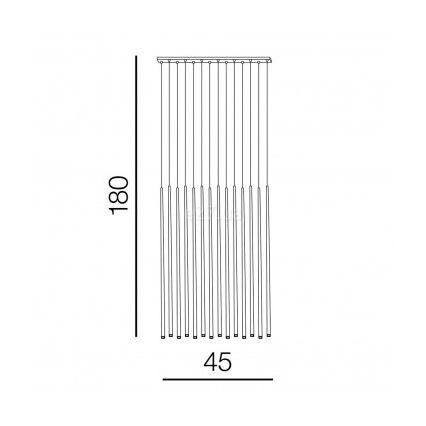 Azzardo AZ3424 - LED Hanglamp aan koord LOUISE 14xLED/3W/230V