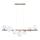 Azzardo AZ4409 - Hanglamp aan kabel SYBILLA 7xG9/25W/230V goudkleurig