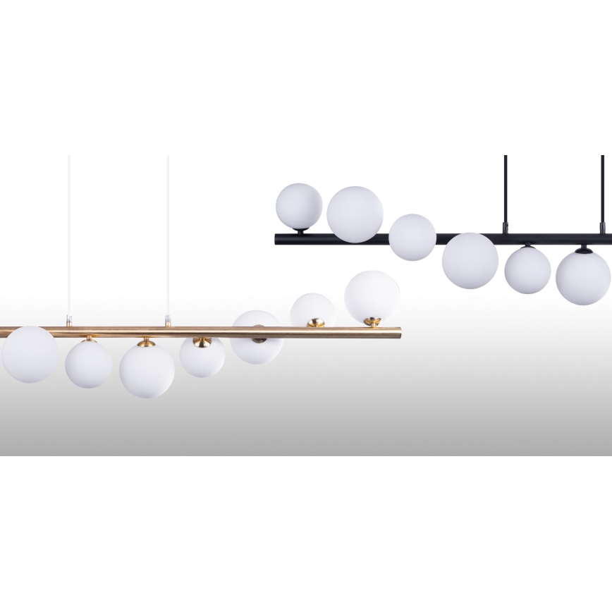 Azzardo AZ4409 - Hanglamp aan kabel SYBILLA 7xG9/25W/230V goudkleurig