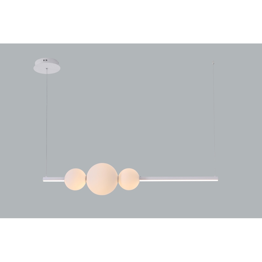 Azzardo AZ4426 - Dimbare LED Hanglamp aan een koord SANDRA LED/48W/230V wit
