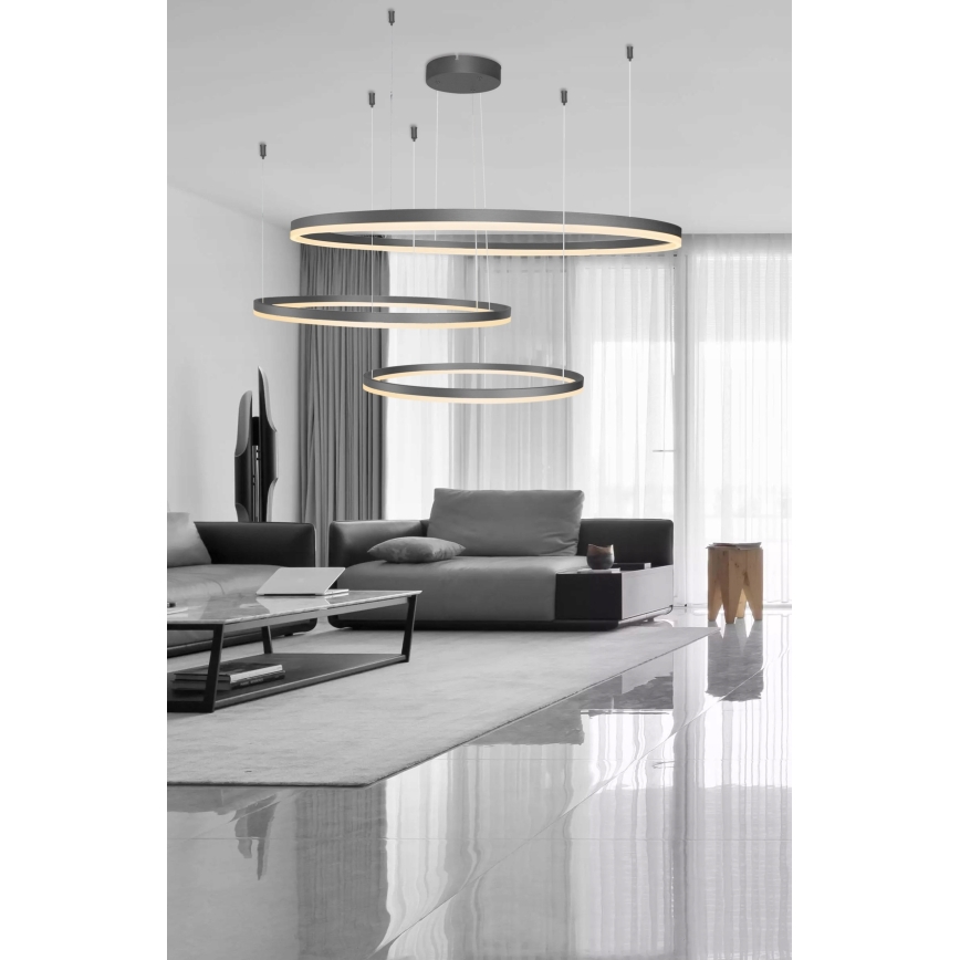 Azzardo AZ4707 - LED-kroonluchter aan kabel HALO LED/130W/230V zwart