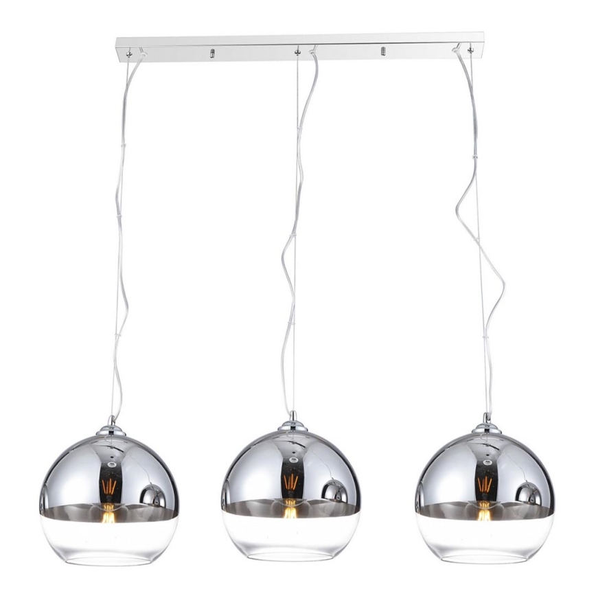 Azzardo AZ4751 - Hanglamp aan een koord BALL 3xE27/40W/230V