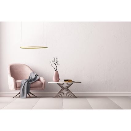 Azzardo AZ4970 -Dimbare LED hanglamp aan een koord HALO LED/46W/230V diameter 60 cm goud