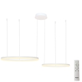 Azzardo AZ4977 - LED dimbare hanglamp aan kabel HALO LED/90W/230V wit + afstandsbediening