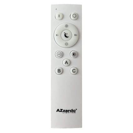 Azzardo AZ4991 - Dimbare LED plafondlamp SANTANA LED/50W/230V zwart + afstandsbediening