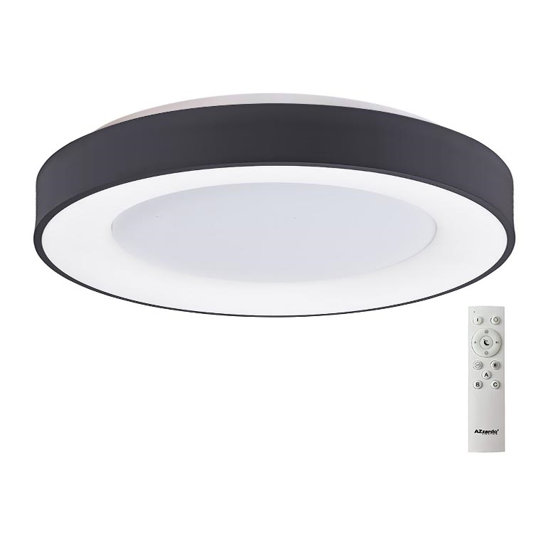 Azzardo AZ4995 - LED dimbare plafondlamp SANTANA LED/80W/230V zwart + afstandsbediening