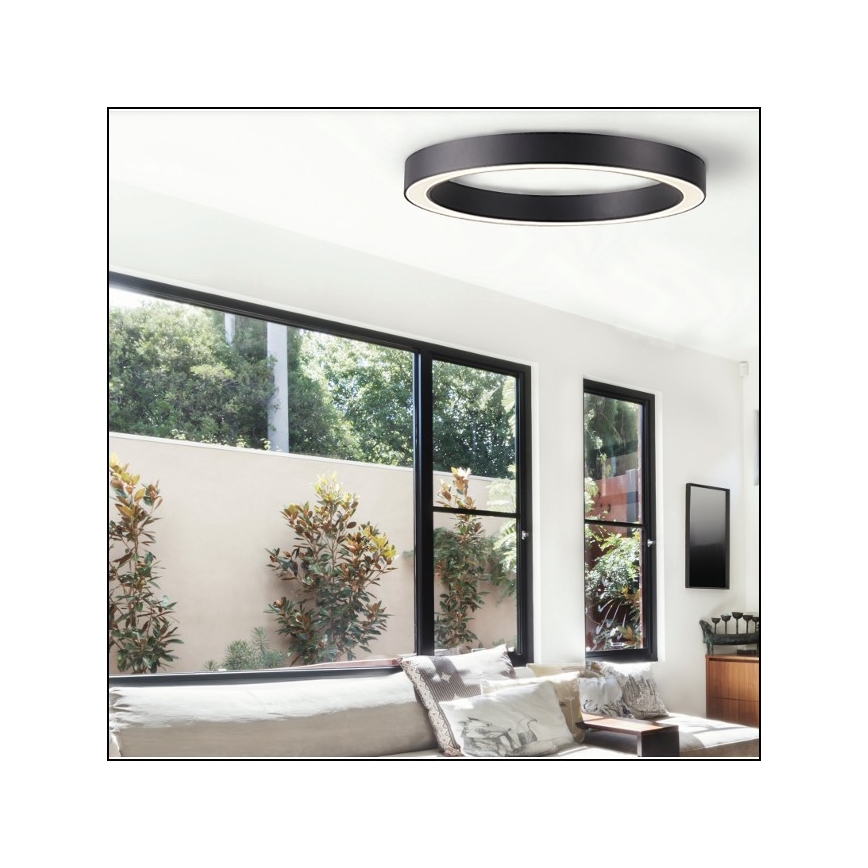 Azzardo AZ5041 - Dimbare LED plafondlamp MARCO LED/100W/230V zwart + afstandsbediening