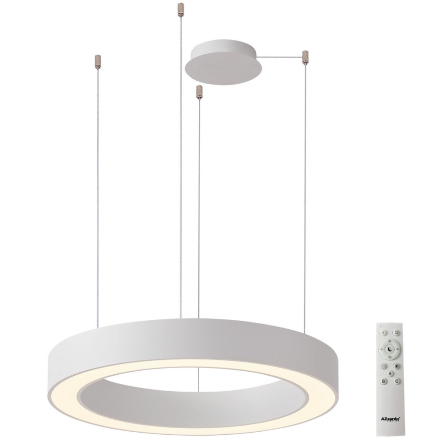 Azzardo AZ5052 - Dimbare LED hanglamp aan een koord MARCO LED/100W/230V wit + afstandsbediening