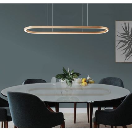 Azzardo AZ5056 - Dimbare LED hanglamp aan een koord ELENA LED/50W/230V 120 cm goud