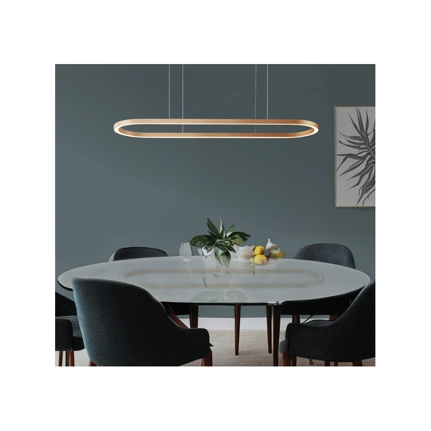 Azzardo AZ5056 - Dimbare LED hanglamp aan een koord ELENA LED/50W/230V 120 cm goud
