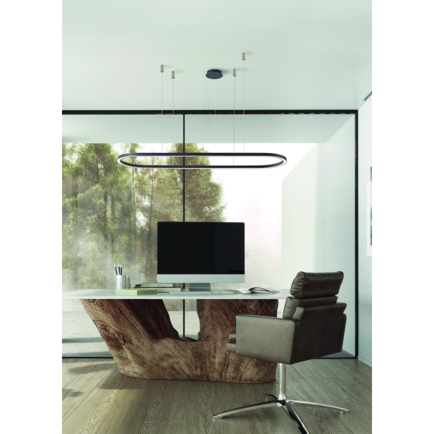 Azzardo AZ5057 - Dimbare LED hanglamp aan een koord ELENA LED/60W/230V 150 cm zwart