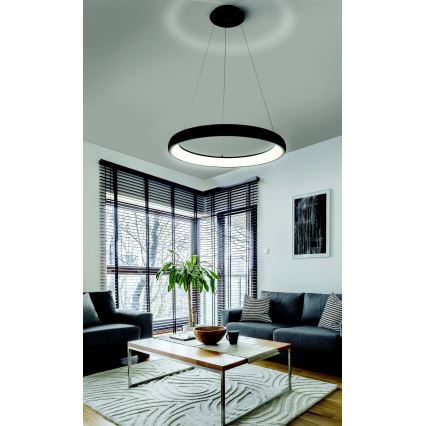 Azzardo AZ5060 - Dimbare LED hanglamp aan een koord ANTONIO LED/32W/230V zwart + afstandsbediening