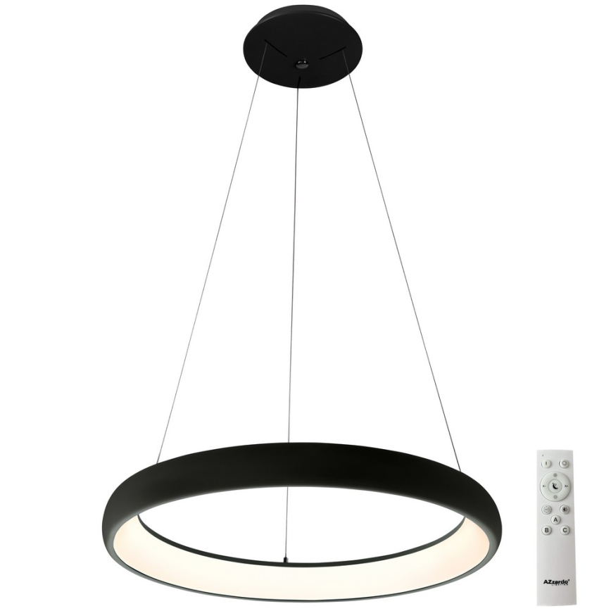 Azzardo AZ5063 - Dimbare LED hanglamp aan een koord ANTONIO LED/50W/230V zwart + afstandsbediening