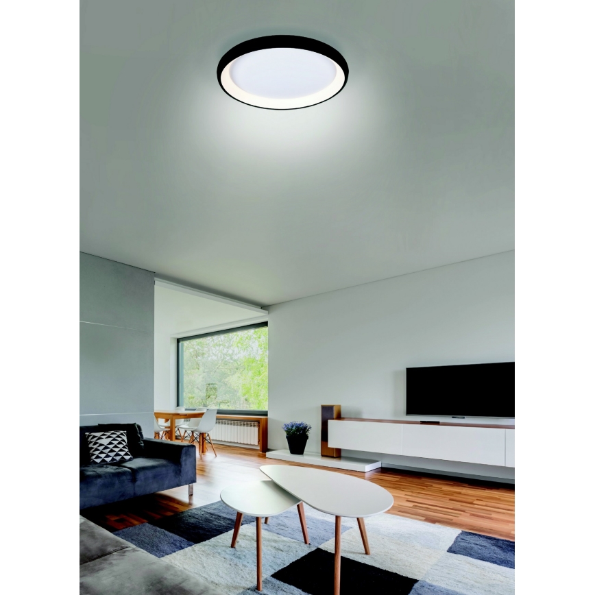 Azzardo AZ5069 - Dimbare LED plafondlamp ANTONIO LED/32W/230V zwart + afstandsbediening