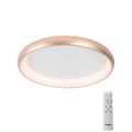 Azzardo AZ5070 - Dimbare LED plafondlamp ANTONIO LED/32W/230V goud + afstandsbediening