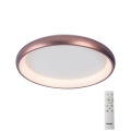 Azzardo AZ5071 - Dimbare LED plafondlamp ANTONIO LED/50W/230V bruin + afstandsbediening