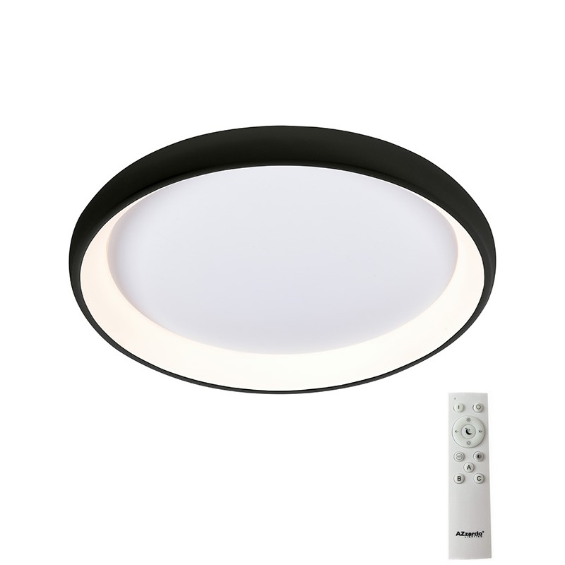 Azzardo AZ5072 - Dimbare LED plafondlamp ANTONIO LED/50W/230V zwart + afstandsbediening