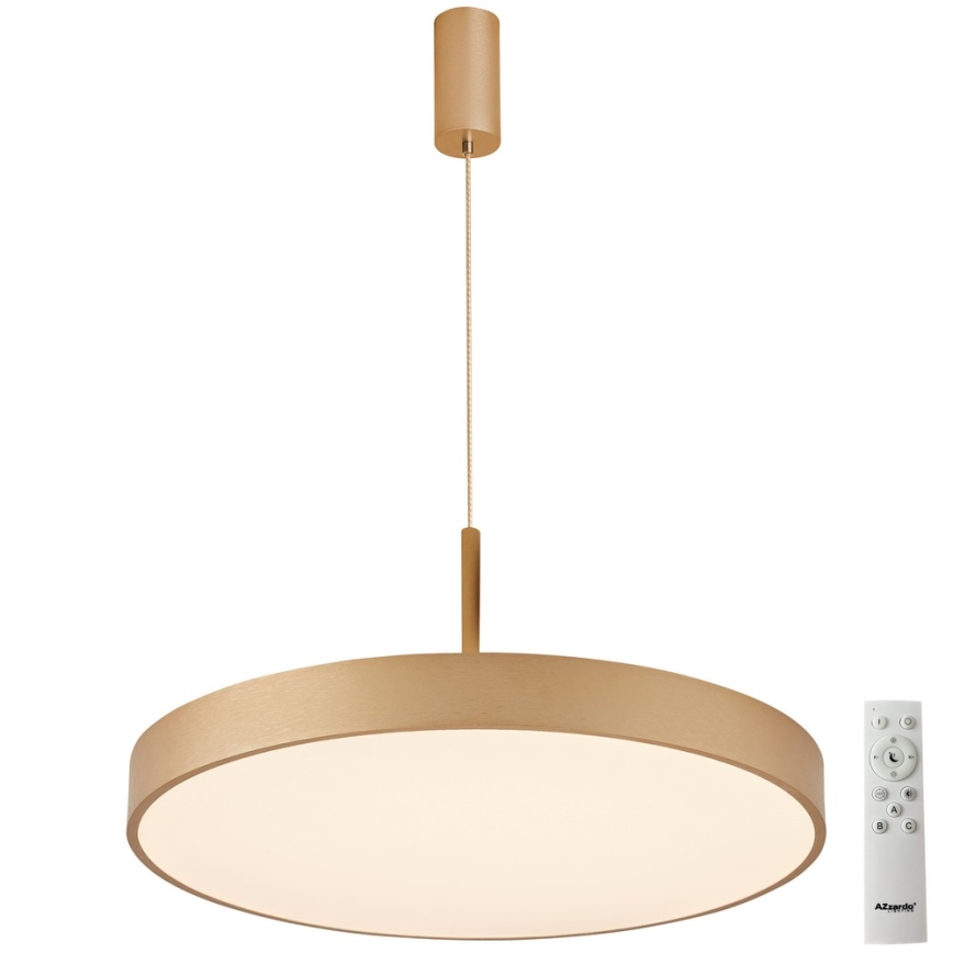 Azzardo AZ5092 - Dimbare LED hanglamp aan een koord MARCELLO LED/60W/230V goud + afstandsbediening