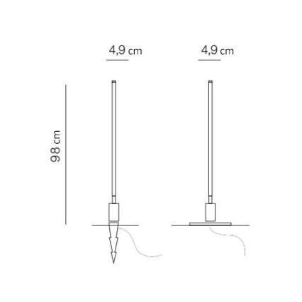 Azzardo AZ5338 - LED Buitenlamp FREDO LED/12W/230V IP54 98 cm