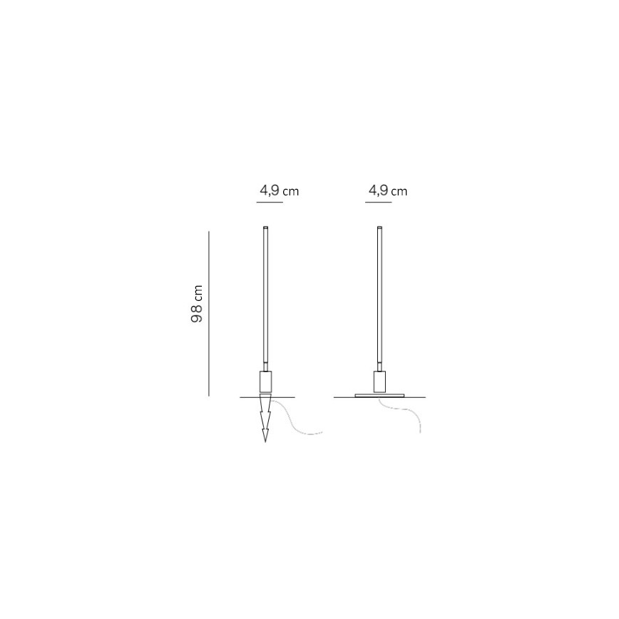 Azzardo AZ5338 - LED Buitenlamp FREDO LED/12W/230V IP54 98 cm