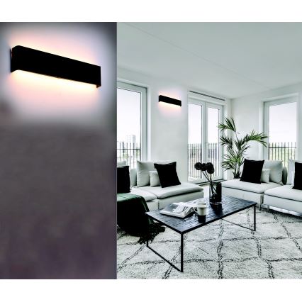 Azzardo AZ5342 - LED Wandlamp GALASSO LED/30W/230V 83 cm zwart