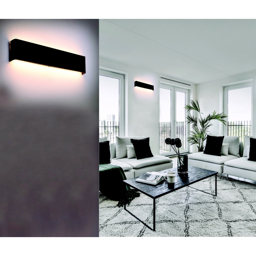 Azzardo AZ5342 - LED Wandlamp GALASSO LED/30W/230V 83 cm zwart