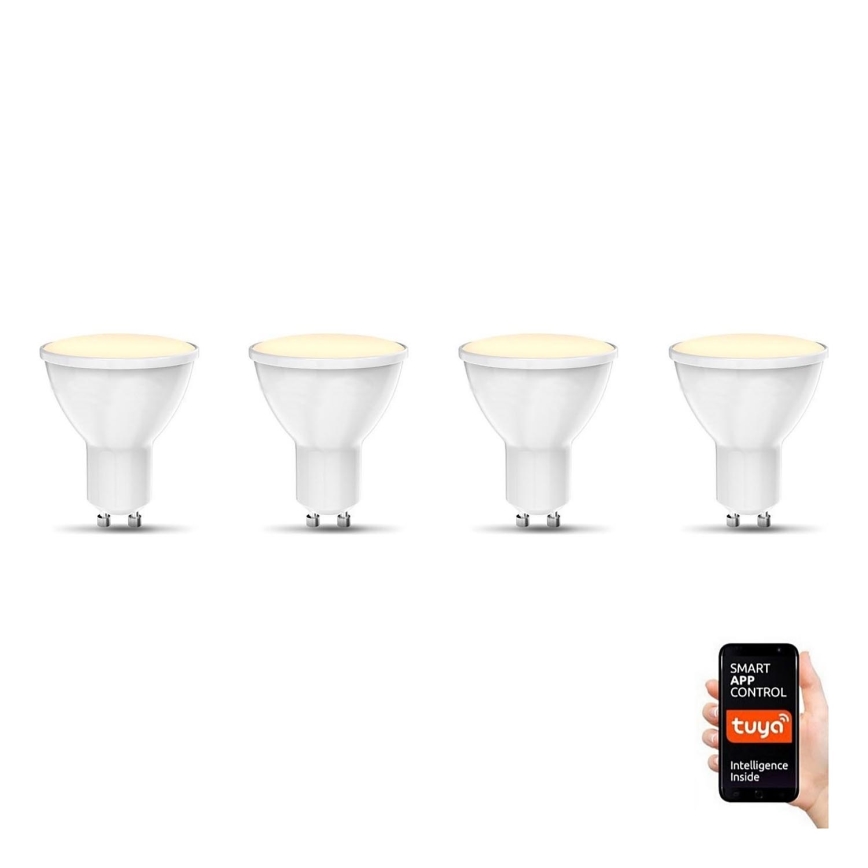 B.K. Licht 1261 - SET 4x Dimbare LED Lamp GU10/5,5W/230V Wi-Fi Tuya 2700K