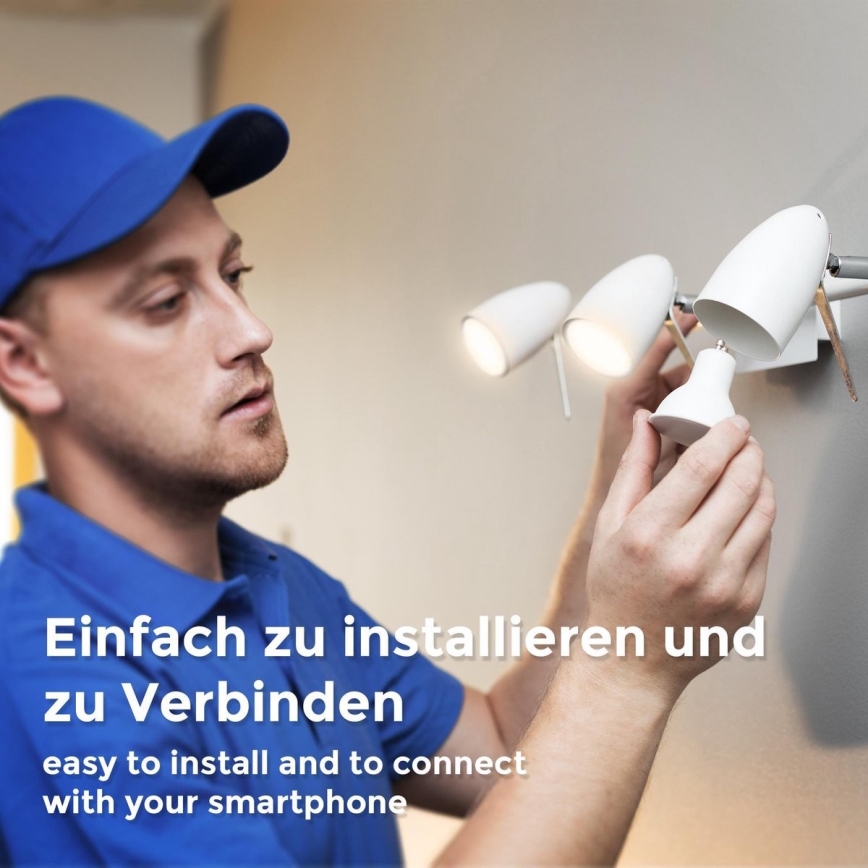 B.K. Licht 1261 - SET 4x Dimbare LED Lamp GU10/5,5W/230V Wi-Fi Tuya 2700K