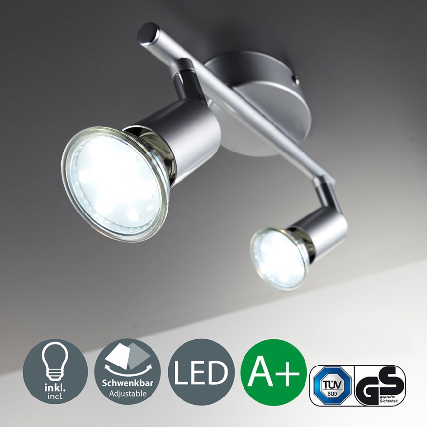 B.K.Licht 30-01-02-T - LED Spotlamp ESENTIALS 2xGU10/3W/230V 3000K