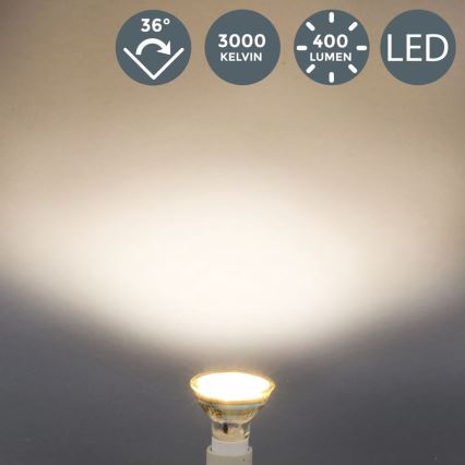 B.K.Licht - Set van 5 energiezuinige LED-lampen GU10/5W/230V 3000K