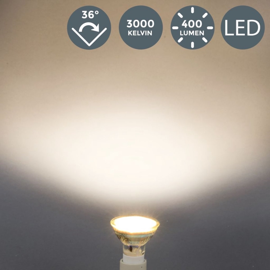 B.K.Licht - Set van 5 energiezuinige LED-lampen GU10/5W/230V 3000K