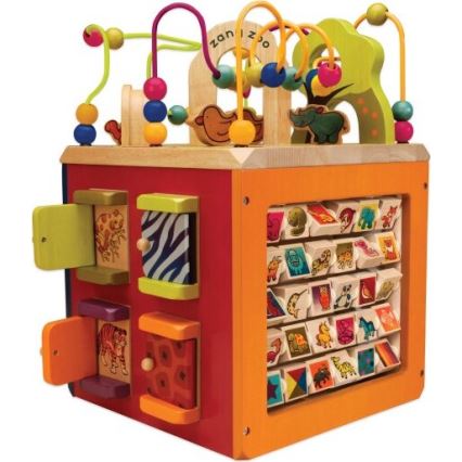 B-Toys - Interactieve kubus Zoo rubber vijg