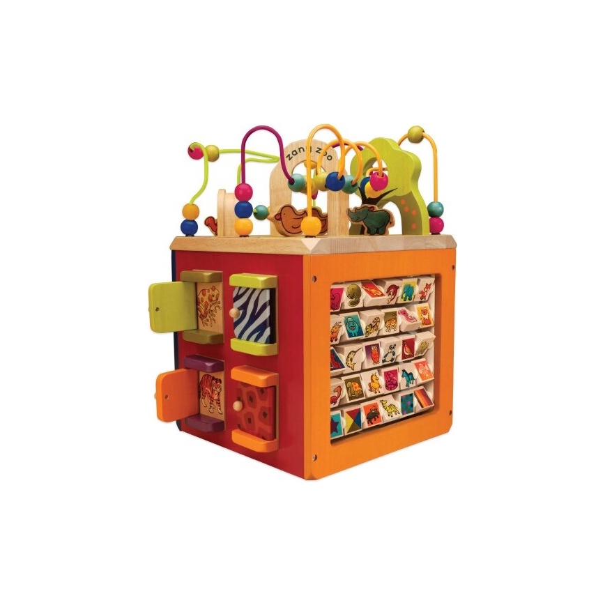 B-Toys - Interactieve kubus Zoo rubber vijg