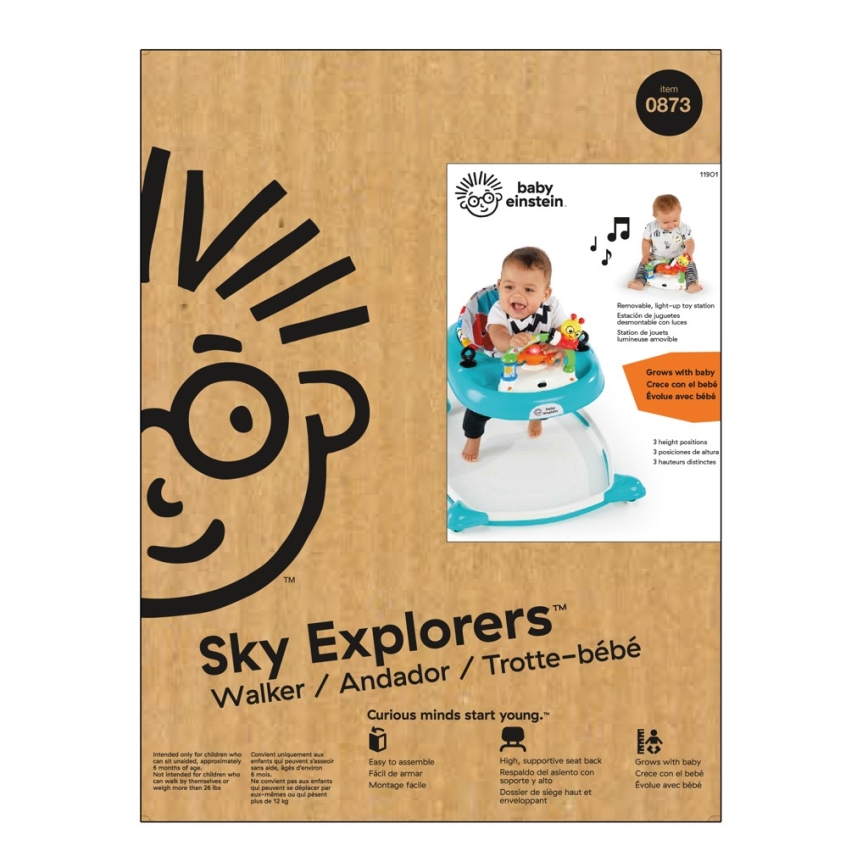 Baby Einstein - Baby wandelaar SKY EXPLORERS WALKER 3xAA