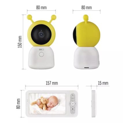 Babyfoon GoSmart 5V Wi-Fi Tuya