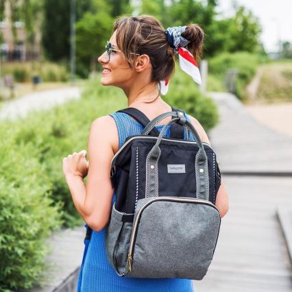 BabyOno - Veranderende rugzak voor kinderwagen Oslo Style zwart