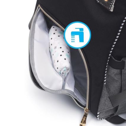 BabyOno - Veranderende rugzak voor kinderwagen Oslo Style zwart