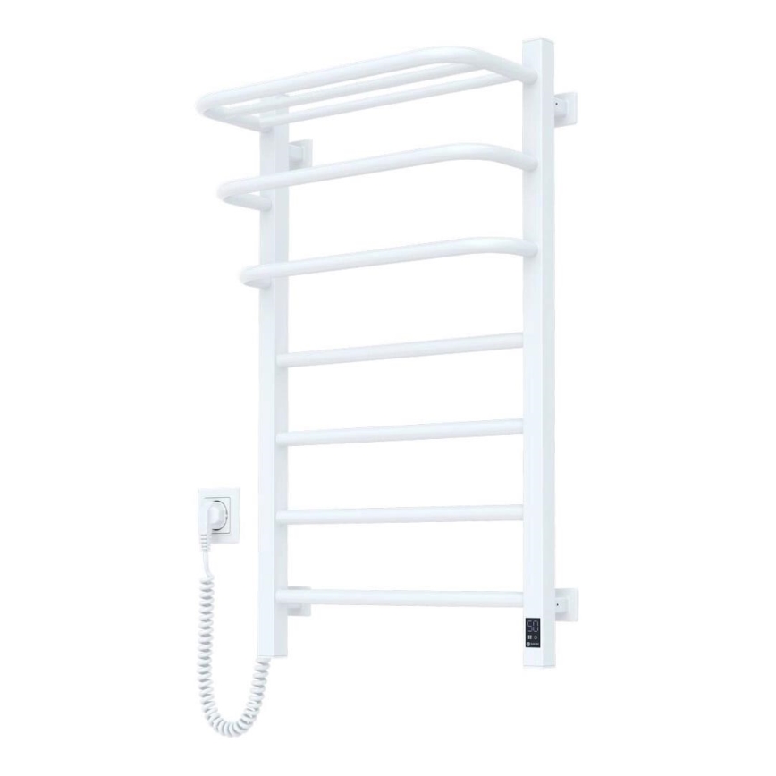 Badkamer elektrisch radiator met thermostaat FORTIS 350W/230V 80,6 cm IP44 wit links hoekig